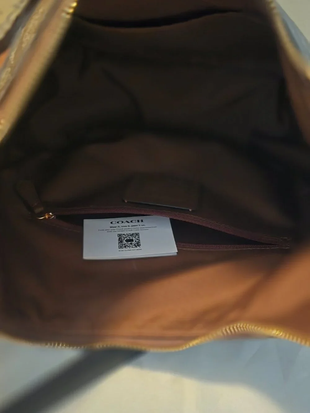 Coach leather signature shoulder bag